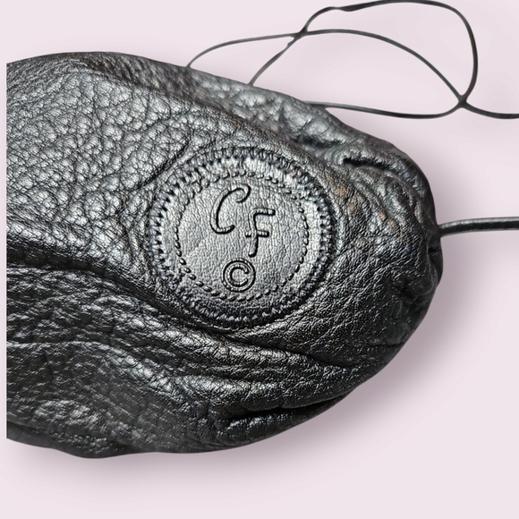 Carlos Falchi Black Leather Crossbody Bag - Picture 4 of 4